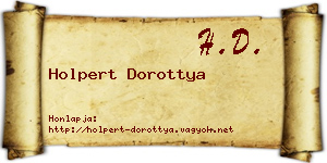 Holpert Dorottya névjegykártya